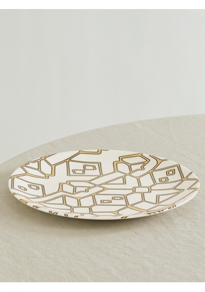 NIMEROLOGY - Here Comes The Sun 31cm Gold-plated Bone China Charger Plate - One size