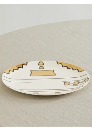 NIMEROLOGY - Here Comes The Sun 27cm Gold-plated Bone China Dinner Plate - One size