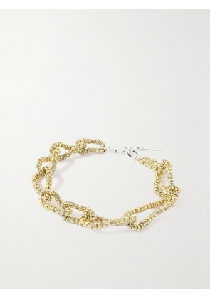 PEARL OCTOPUSS.Y - Mini Golden Tire Gold- And Silver-plated Crystal Necklace - One size