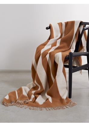 RAAWII - + Nicholai Wiig-hansen Brush Striped Wool And Cashmere-blend Blanket - Brown - One size
