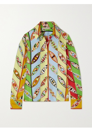 PUCCI - Printed Silk-twill Shirt - Red - IT38,IT40,IT42,IT44,IT46,IT48