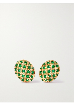 FRED LEIGHTON - + Cartier Paris 18-karat Gold Emerald Clip Earrings - One size
