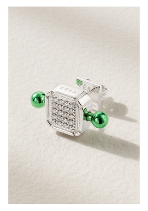 EÉRA - 18-karat White Gold Diamond Single Earring - Silver - One size