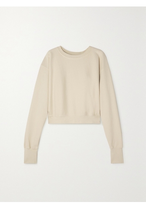 LES TIEN - Cotton-jersey Sweatshirt - Ivory - x small,small,medium,large,x large