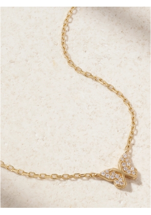 FoundRae - Butterfly 18-karat Gold Diamond Necklace - One size