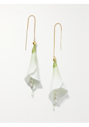 Cult Gaia - Calla Gold-tone Pearl Earrings - White - One size
