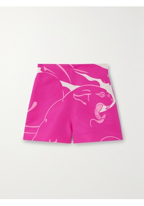Valentino Garavani - Printed Silk-twill Shorts - Pink - IT36,IT38,IT40,IT42,IT44,IT46,IT48