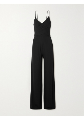 Ralph Lauren Collection - Twist-front Stretch-jersey Wide-leg Jumpsuit - Black - xx small,x small,small,medium,large,x large