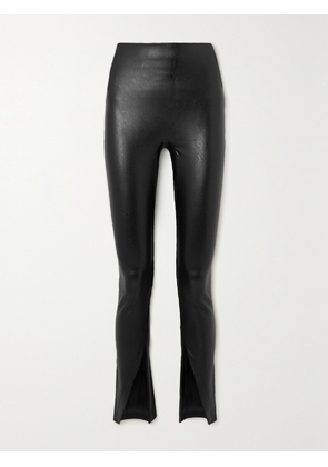 Spanx - Faux Stretch-leather Leggings - Black - XS,S,M,L,XL,2XL,3XL