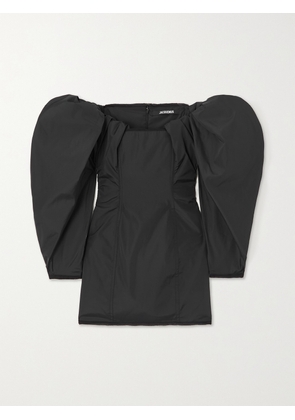 Jacquemus - Off-the-shoulder Taffeta Mini Dress - Black - FR 32,FR 34,FR 36,FR 38,FR 40,FR 42,FR 44