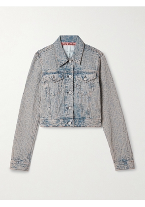 Acne Studios - Cropped Denim-jacquard Jacket - Blue - EU 32,EU 34,EU 36,EU 38,EU 40,EU 42