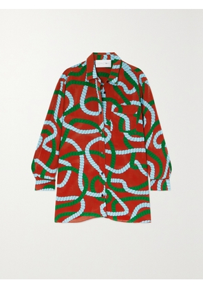 AZ FACTORY - Printed Georgette Shirt - Red - FR 34,FR 36,FR 38,FR 40,FR 42