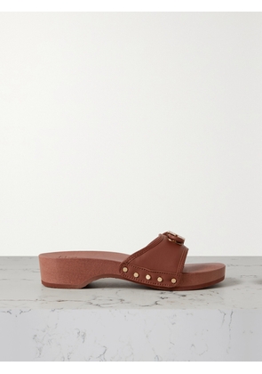 SCHOLL - + Issimo Pescura Buckled Leather Clogs - Brown - IT35,IT36,IT37,IT38,IT39,IT40,IT41,IT42