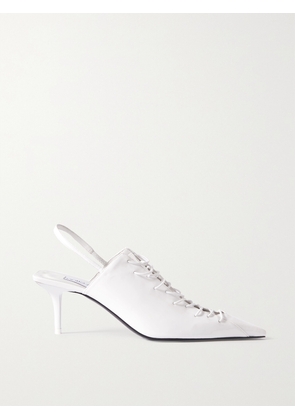 Jimmy Choo - + Jean Paul Gaultier 60 Patent-leather Slingback Pumps - White - IT36,IT36.5,IT37,IT37.5,IT38,IT38.5,IT39,IT39.5,IT40,IT40.5,IT41,IT41.5,IT42