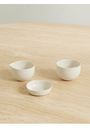 Mud Australia - + Net Sustain Round Porcelain Bowl, Jug And Dish Set - Off-white - One size