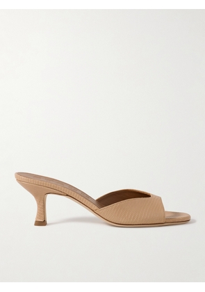 STAUD - Brigitte Snake-effect Leather Mules - Neutrals - IT35,IT35.5,IT36,IT36.5,IT37,IT37.5,IT38,IT38.5,IT39,IT39.5,IT40,IT40.5,IT41,IT42