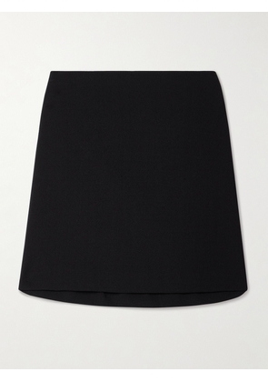 Matteau - Wool-blend Crepe Mini Skirt - Black - 1,2,3,4,5