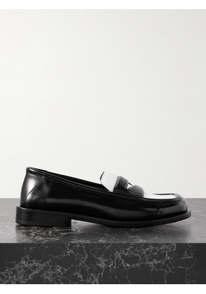 The Attico - Amanda Logo-debossed Two-tone Leather Loafers - Black - IT35,IT36,IT37,IT37.5,IT38,IT38.5,IT39,IT40,IT41