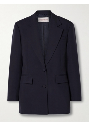 Valentino Garavani - Wool-crepe Blazer - Blue - IT36,IT38,IT40,IT42,IT44,IT46,IT48