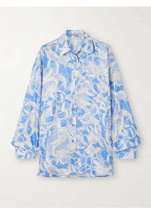 Stella McCartney - Printed Silk-twill Shirt - Blue - IT36,IT38,IT40,IT42,IT44,IT46,IT48,IT50
