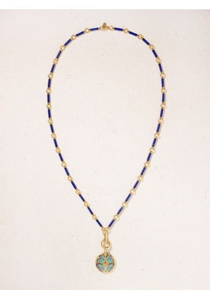 FoundRae - Reverie Element 18-karat Gold, Lapis Lazuli, Diamond And Enamel Necklace - One size