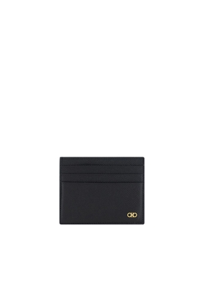 Ferragamo Black Calf Leather Bos Taurus Wallet