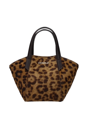 Dondup Brown Horsehair Handbag