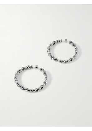 Jennifer Fisher - 2" Twisted Lilly Silver-plated Hoop Earrings - One size