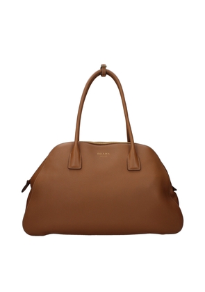 Prada Brown Leather Shoulder Bag