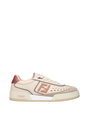 Fendi Beige Leather Low Top Sneakers - EU39/US9