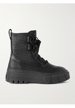Sorel - Caribou Croc-effect And Smooth Leather Ankle Boots - Black - US6,US6.5,US7,US7.5,US8,US8.5,US9,US9.5,US10,US10.5,US11