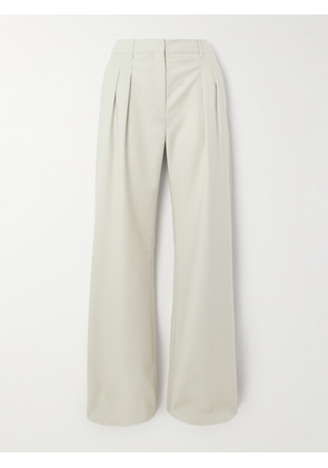 Loulou de Saison - Sbiru Pleated Wool Wide-leg Pants - Neutrals - 34,36,38,40,42