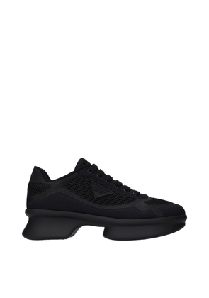 Prada Black Fabric Low Top Sneakers - EU37/US7