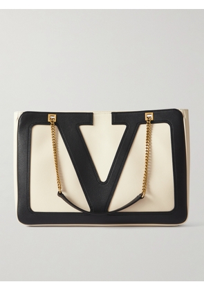 Valentino Garavani - Viva Superstar Medium Two-tone Leather Shoulder Bag - Off-white - One size