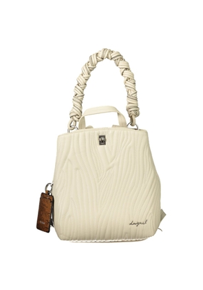 Desigual White Polyethylene Backpack