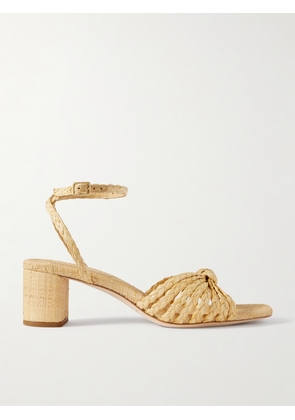 Loeffler Randall - Riya Knotted Raffia Sandals - Neutrals - US5,US5.5,US6,US6.5,US7,US7.5,US8,US8.5,US9,US9.5,US10,US10.5,US11