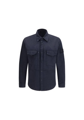 Stone Island Blue Cotton Jackets And Coat - M