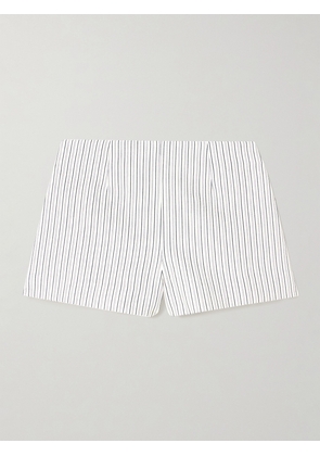 Faithfull - Noto Embroidered Cotton-blend Shorts - Off-white - x small,small,medium,large,x large,xx large