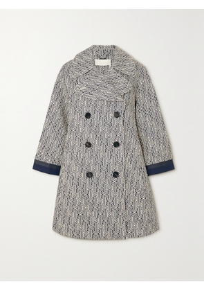 Chloé - Double-breasted Printed Cotton-gabardine Coat - Blue - FR 34,FR 36,FR 38,FR 40,FR 42