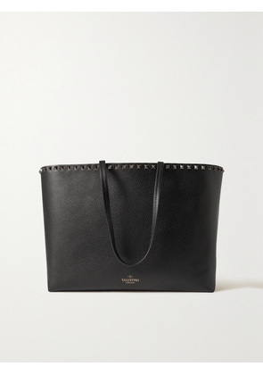 Valentino Garavani - Rockstud Textured-leather Tote - Black - One size