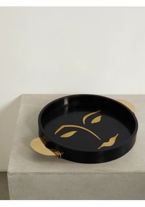 L'Objet - + Kelly Behun Henri Resin And Brass Tray - Black - One size