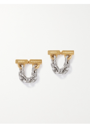RABANNE - Gold- And Silver-tone Earrings - One size