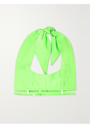 Jacquemus - Limao Cropped Crepe Halterneck Top - Green - FR 32,FR 34,FR 36,FR 38,FR 40,FR 42
