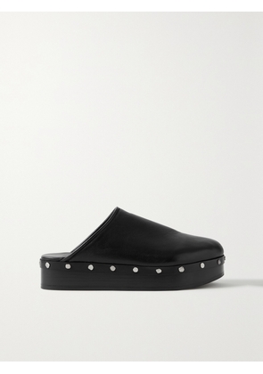 Co - Studded Platform Leather Clogs - Black - IT35,IT36,IT36.5,IT37,IT37.5,IT38,IT38.5,IT39,IT39.5,IT40,IT41