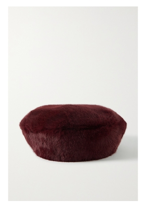 Eugenia Kim - Mishka Faux Fur Beret - Burgundy - One size