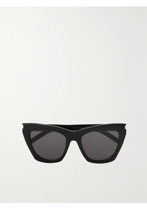 SAINT LAURENT EYEWEAR - Kate Cat-eye Acetate Sunglasses - Black - One size