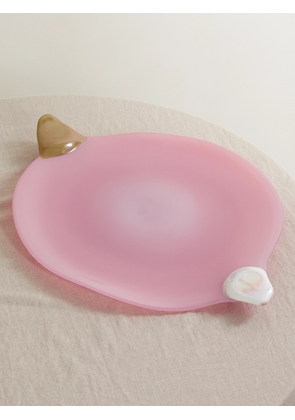 HELLE MARDAHL - Giant Candy Glass Tray - Pink - One size