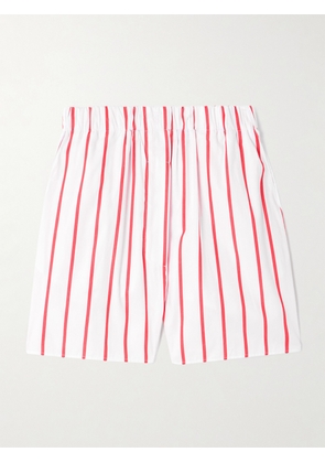 The Frankie Shop - Lui Striped Cotton-poplin Shorts - White - XS,S,M,L,XL