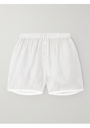 The Frankie Shop - Brenna Striped Voile Shorts - White - XS,S,M,L