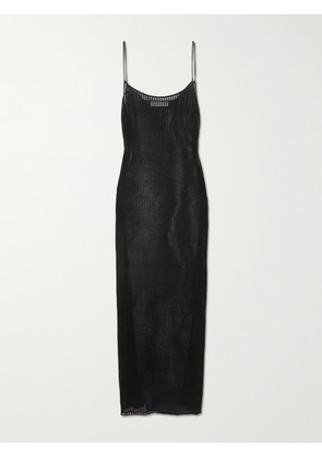 The Frankie Shop - Sienna Ribbed Linen Maxi Dress - Black - XS,S,M,L